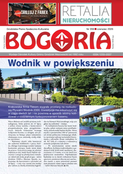 Na okładce zdjęcia Pływalni Wodnik 2000 w Grodzisku Mazowieckim.